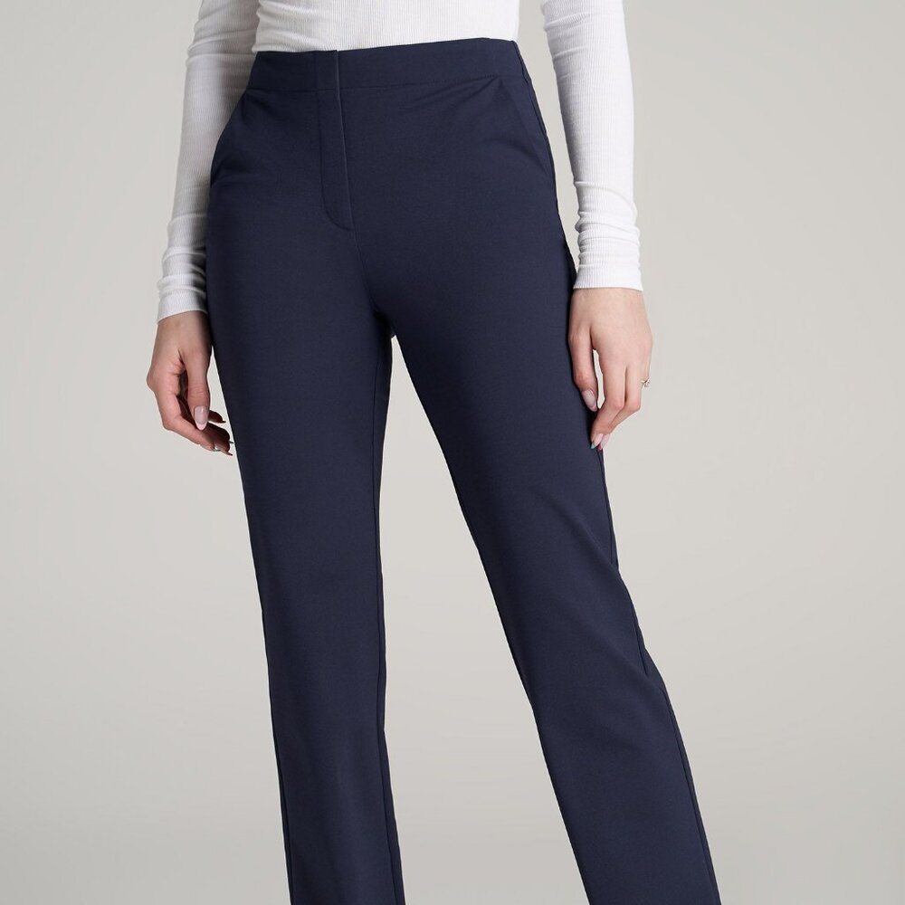 American Tall Women's Tall Straight Leg Dress Pants in Navy Size 10 Tall / Navy